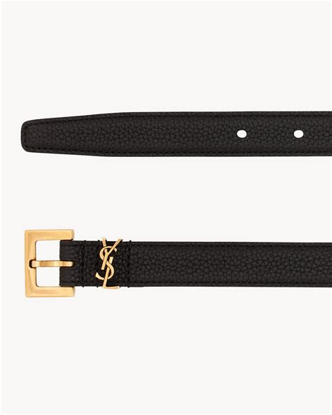 ceinture ysl cassandre|Ceinture Cassandre en cuir en noir – Saint Laurent .